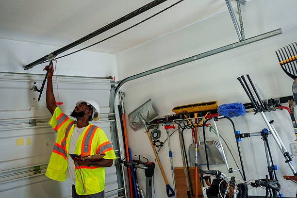 Professional Garage Door Panel Replacement technician working in Rancho Santa Fe, CA